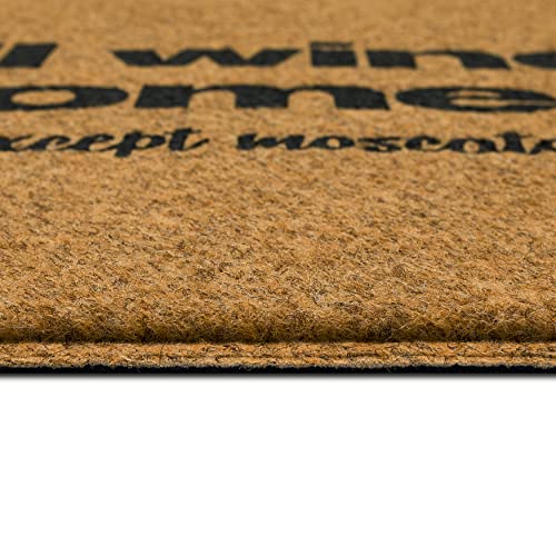 Mohwk Home Outdoor Indoor Faux Coir Novelty Doormat, All Wine (1'6" X 2'6") #TOP2