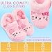 Hello Kitty Sanrio Clogs for Women, Teens, US 4–8, Slip On Faux Fur Lined Cozy Clogs with Back Strap, Warm Indoor House Shoes, Kawaii Gifts for Women (6/7 US, Pink Hello Kitty)