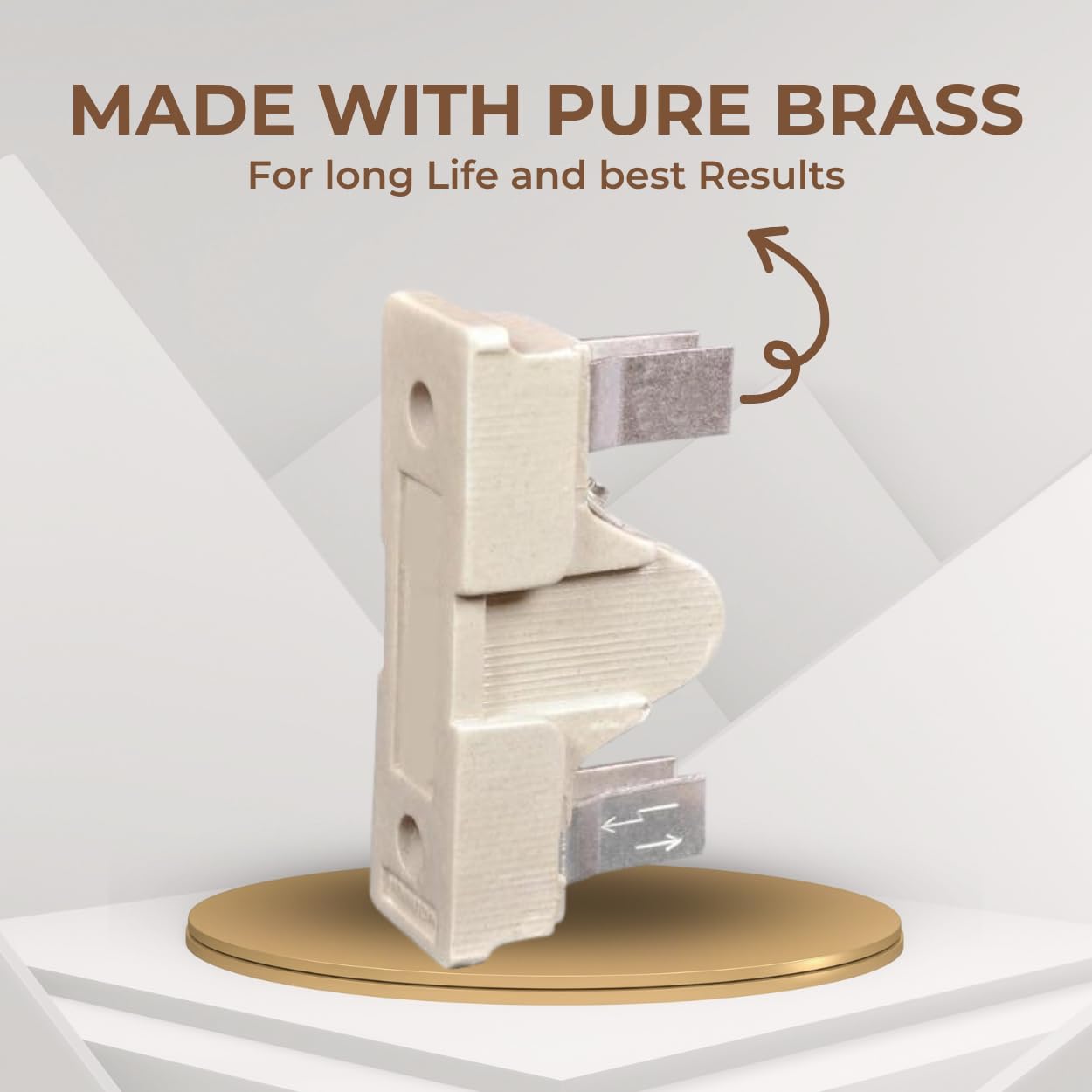 Kat – Life Kamal Agrotech 63 AMP Kitkat Fuse Porcelain Brass (Pack of 3) | 63
