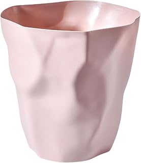 HJYBFA Papelera sin Tapa, Decorativa, con Tapa Abierta, para Oficina, lavandería, Sala de Estar, hogar, baño, Color Rosa
