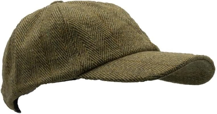 Walker and Hawkes Kid's Derby Tweed Bretton Baseball Cap - Adjustable Velcro Fit, Teflon Fabric Protector, Wool Blend Shell