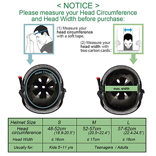 image for Antart Skateboard Protection Pads Gear Set, Adults Bike Protective Hel