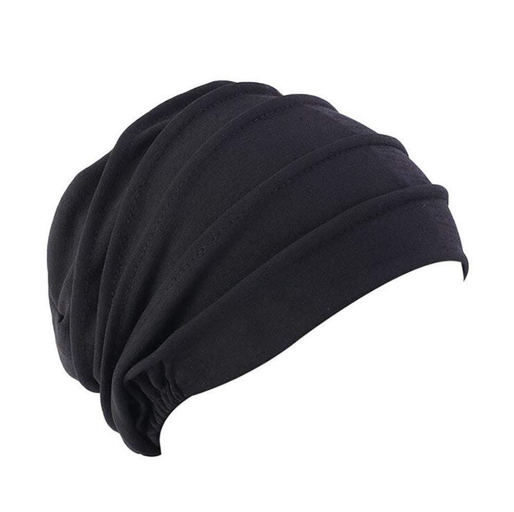 Elegante Cotton cap Donna, Chemioterapia Cappello da Donna Pieghe Turbante Bandana di Chemio Dormire Berretto Beanie
