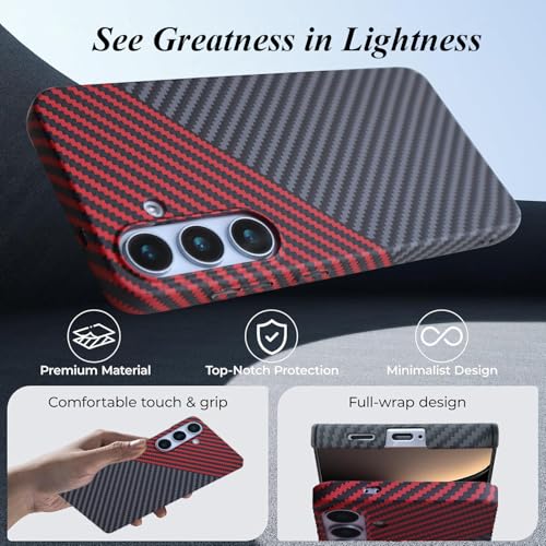 Coque Samsung S24 5G carbone avec son compartiment magnétique chic - 3