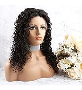 Bella Hair 13x6 Lace Front Wig Human Hair Deep Wave, Pre-plucked Natural Hairline with Baby Hair,...