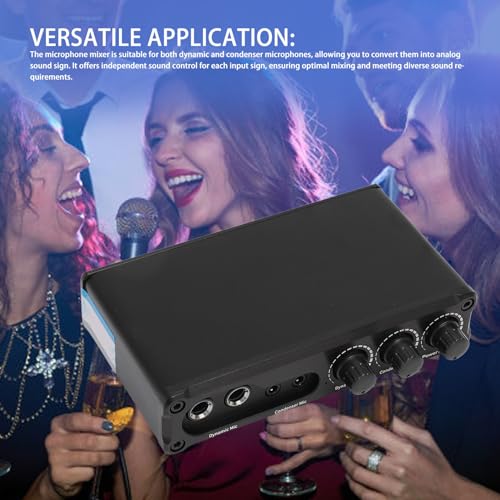 Misturador de Microfone, Misturador de Microfone Condensador de Volume Ajustável 100-240V para KTV p