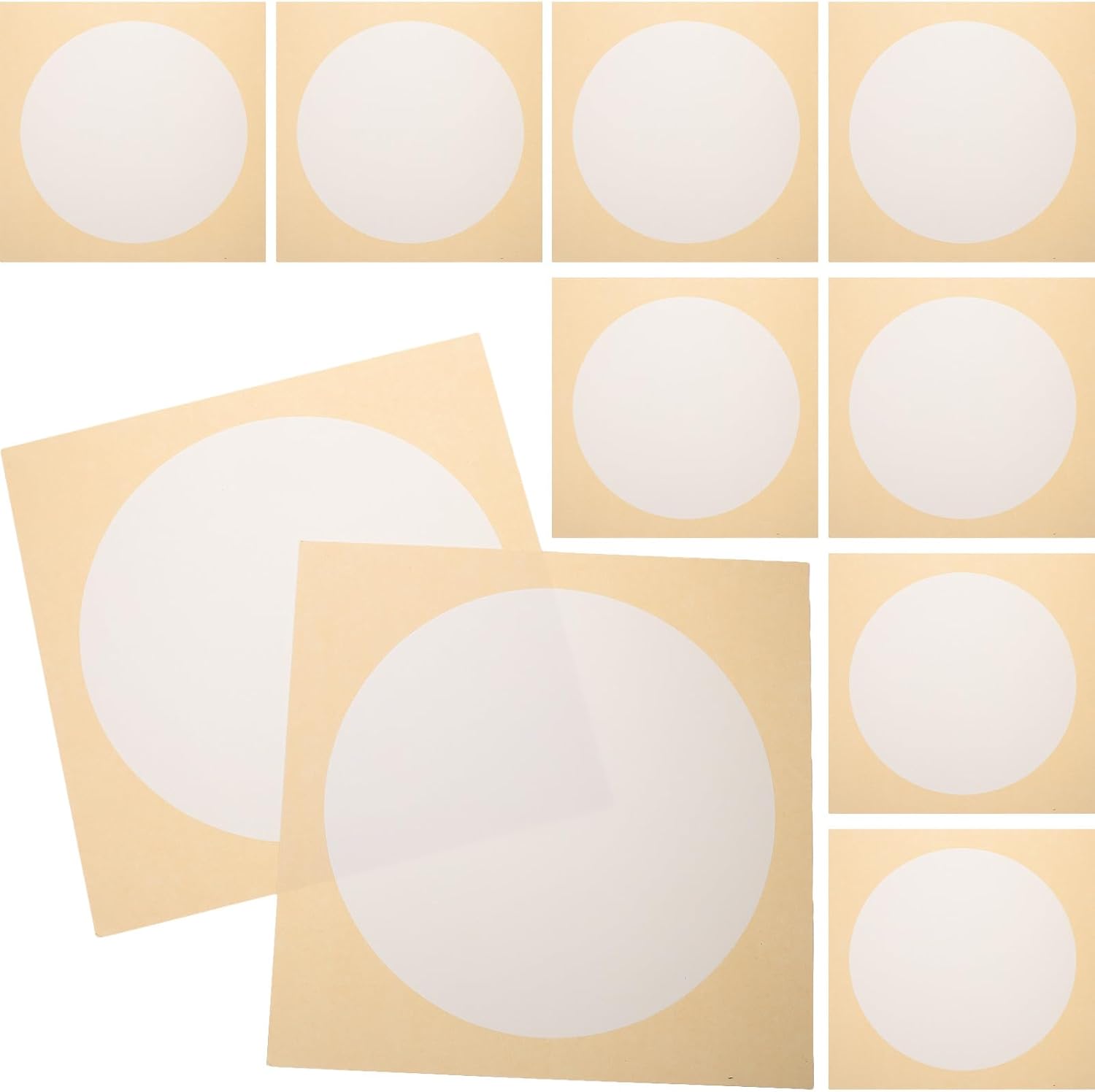 OFFIGAM 10 Sheets Thickened Xuan Calligraphy Paper Half Raw Half Ripe Handmade Painting Paper for Chinese Brush Ink Writing and Drawing Practice