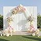 3x6 m Elfenbein Vorhang für Kulissen, Party-Hintergrund Vorhang Ivory Hochzeit Hintergrund, Polyester Vorhänge für Geburtstag Baby Dusche Taufe Brautdusche