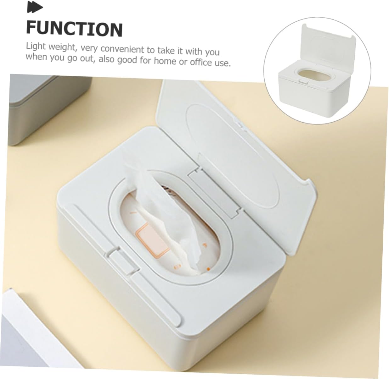 LABRIMP Wipe Dispenser Box Refillable Tissue Holder Portable Plastic Storage Container for Baby Wipes Bathroom and Diaper Bag