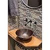 12 rustic round copper vessel vanity bathroom sink  urban country home decor