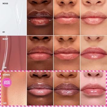 SEPHORA Collection Glossed Lip Gloss Trio Gift Set - 3 x 5 mL Glossed Lip Gloss in 01 Boss, 100 Busy and165 Iconic. | plump