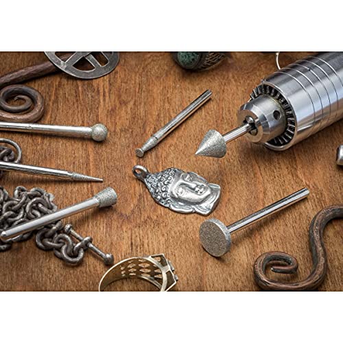 50Pc Universal Diamond Burr Bit Set 1/8 Inch Shank Rotary Tool 240 Grit #TOP3