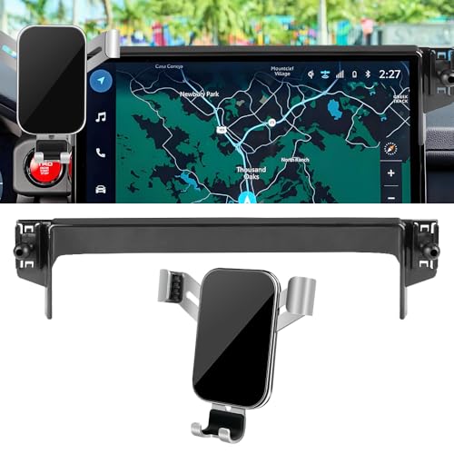 LUNQIN Car Phone Holder for 2023 2024 2025 2026 Toyota Prius SE LE XLE Nightshade XSE 【 8-inch Touchscreen 】Auto Interior Accessories Best Cell Phones Mount Cellphone Mobile Charging Navigation Stand