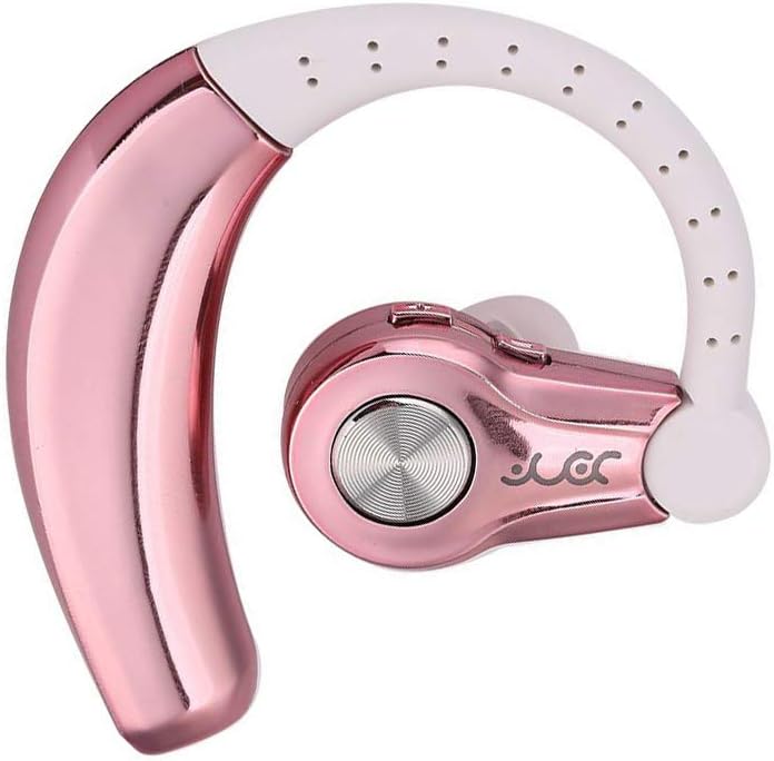 QANGEL Wireless Bluetooth Headset, Bluetooth 4.1 Earpiece,Noise Cancelling Headphones Hands-Free Sport Earphones with Mic for Gym,Driving,Sweatproof Running Earbuds for iPhone,Samsung,LG (Rose Gold)