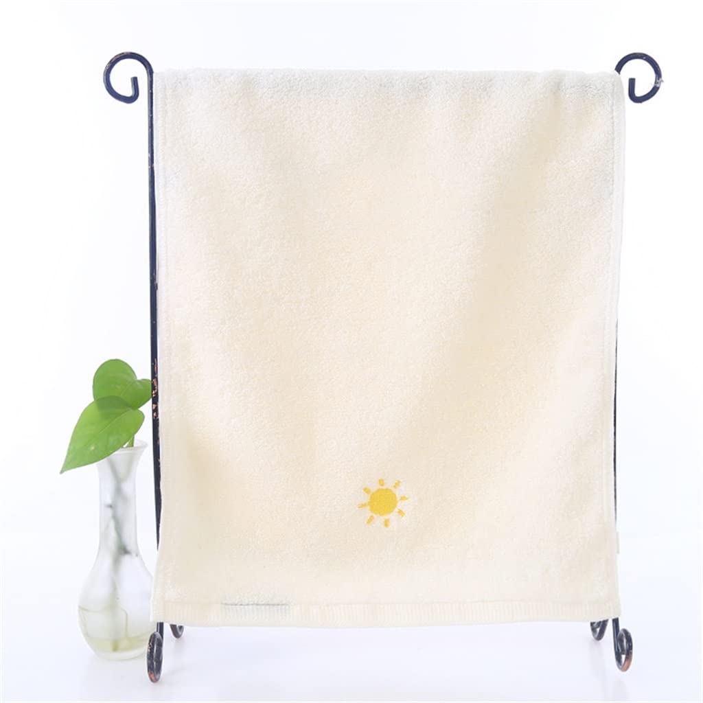 Serviette de bain pour adultes rose et bleu : set brodé 3 pièces