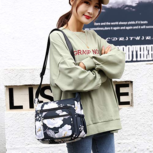 Image of Women Shoulder Handbag Roomy Multiple Pockets Bag Ladies Crossbody Purse Tote Top Handle Satchel