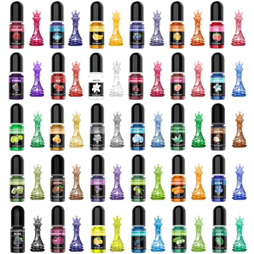 Epoxy Resin Pigments - 30 Colors Resin Color Pigment, Highly Concentrated Liquid Epoxy Resin Dyes for Resin Art, DIY Jewelry Making, Crafts and More. (30...