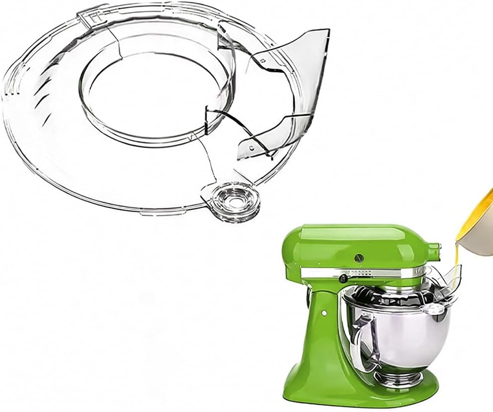 Zastępująca ochrona przed pryskaniem do miksera Kitchen Aid 4.5-5 T stojącego, ochrona przed pryskaniem, idealnie nadaje się jako pokrywka do miski KitchenAid, składana pokrywa do miski miksera