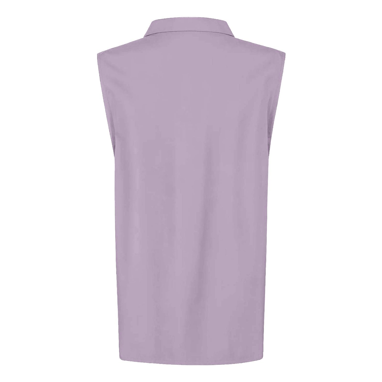 Poloshirt Damen Ärmellos Wandershirt Golf Polos Sommershirts Tank Top mit Kragen Golfshirt Elegante Blusen Sport Oberteil Tennis Shirt Atmungsaktiv Fitness Laufshirts mit 1/4 Knopfleiste