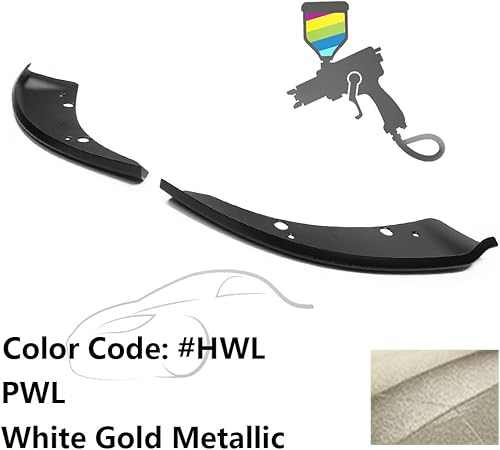 Miniatura 8 de IKON MOTORSPORTS, Protector de labio delantero compatible con Dodge Charger Scat Pack SRT 2015-2023, pintado #AY110RY4 PY4 RY4, chaqueta amarilla,