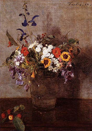 Peinture diverses fleurs Henri Fantin Latour huile sur toile décoration murale maison
