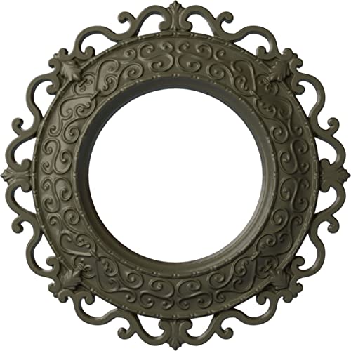 Ekena Millwork CM13ORWHF 13-1/4" x 6-5/8" x 1-1/8" Orrington Ceiling Medallion, Witch Hazel