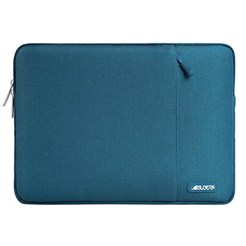 MOSISO Laptop Case 13.3 inch, 13-13.3 inch Laptop Sleeve Compatible with MacBook Air/Pro 13/Pro 14 M5 M4 M3 M2 M1, HP Dell ASUS Lenovo,Polyester Vertical Computer Sleeve Bag with Pocket, Deep Teal by MOSISO - Used condition - US$13.98