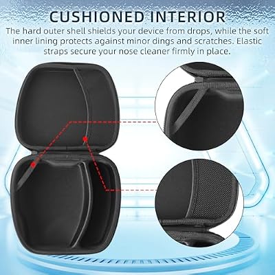 Calvana Travel Case Compatible with the Navage Nasal Irrigation System, Scratch-Resistant Organizer for Nose Cleaner & 12 SaltPods, Black, 9 x 7.75 x 4.25 (Nose Cleaner & SaltPods Not Included)