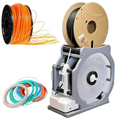 3D Filament Spool Winder, Industrial Filament Respooler for 1.75mm Wire Diameter, for 2.2lbs Spools, Welding Thread Winder, Wrap Neatly and Reduces Tangling, for 3D Printing Materials