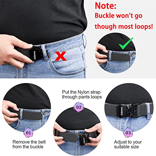MUSEJOY Tactical Belts For Men, 1.5" Nylon Web Work Belt with Heavy Duty Quick Release Tactical Belt4