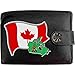 Produktbild Canada Flag Kanadier Flagge Karte Wappen Bild auf KLASSEK Marken Herren Geldbörse Portemonnaie Echtes Leder RFID Schutz mit Münzfach Zubehör Geschenk mit Metall Box