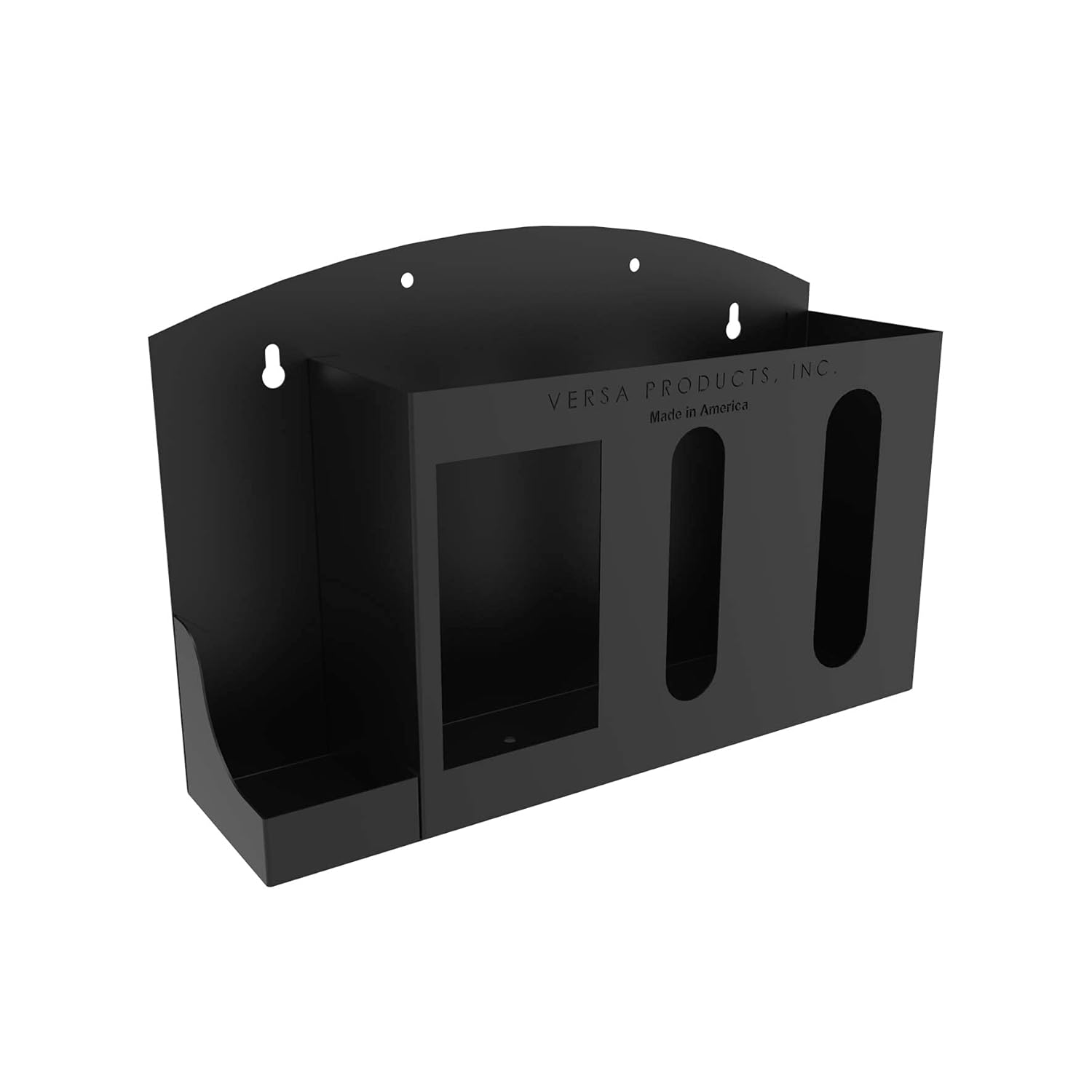 Respiratory Hygiene Sanitation Station by Versa Products | Wall Mounted | 4 Compartments | Black: Industrial & Scientific