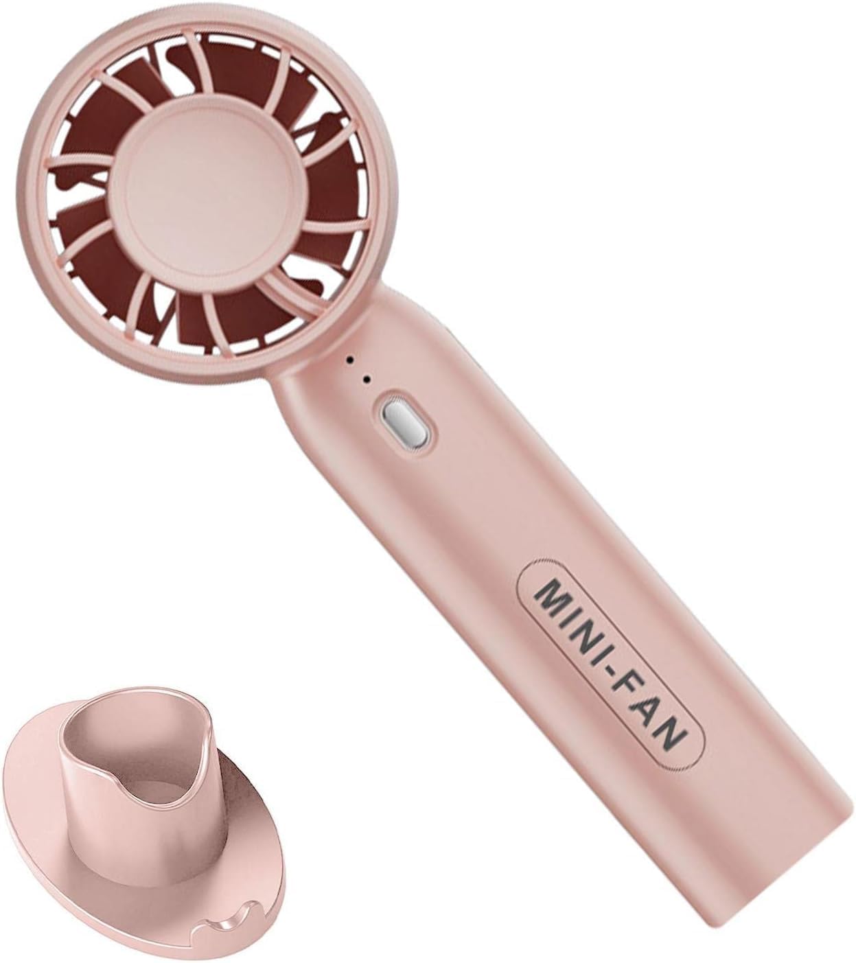 HICOBER Mini Portable Hand Fan, Powerful Hand Fan, Table Fan, Personal Small Desk Fan with Base, Cute Design 3 Speed Dual Motors Lightweight Handheld Usb Rechargeable Fan for Indoor Outdoor (Pink) (B0D2N3PCFT) Amazon Price History, Amazon Price Tracker