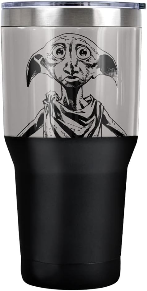 Harry Potter Dobby Stainless Steel Tumbler 30 oz Coffee Travel Cup, Vacuum Insulated & Double Wall with Leakproof Sliding Lid