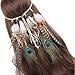 LHKJ Indio Diadema Boho Diadema de Plumas Hippie Indio Diadema Pluma Cabeza...