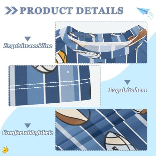 Boys Short Sleeve T-Shirts America Cartoon Rugby Rashguard Kids Swim Shirts Sun UPF 50+3