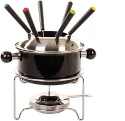 Conjunto Para Fondue 10 Peças Com 6 Garfos Inox 1 Litro