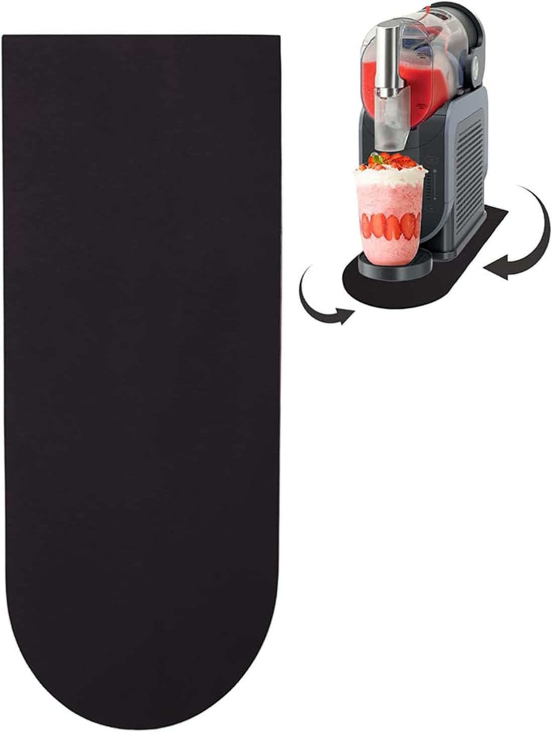 Practical Sliding Mats Accessory Functional Sliding Pad Enhances Stability on Kitchen Countertops and Coffee Shop Rubber Nonslip Pad for Kitchen Appliances