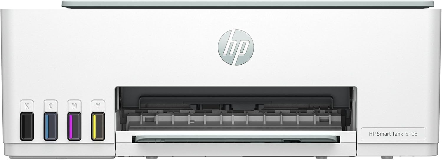 HP Impresora Multifunción Tinta Smart Tank 5108 Wi-Fi, con depósito Recargable, Incluye Tinta para Imprimir hasta 3 años