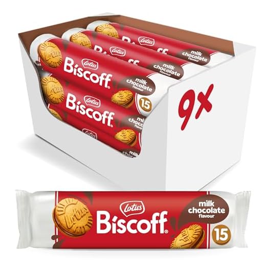 Lotus Biscoff | Galletas Rellenas de Chocolate | Sin Aromas Artificiales ni Colorantes | 15 Galletas por Pack | 9 x 150g (1,35kg)