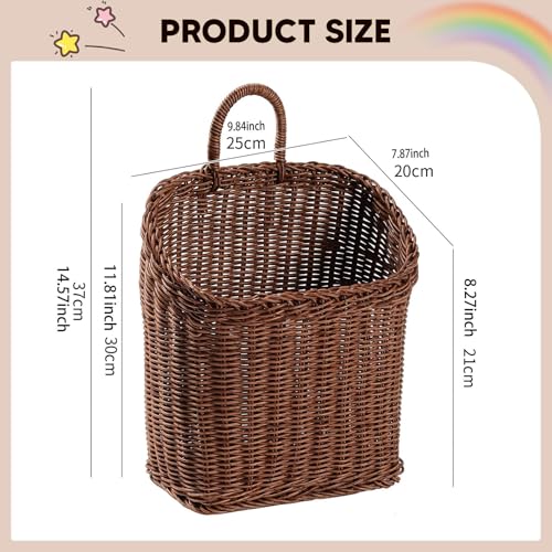 Panier de rangement mural suspendu osier polyvalent style A