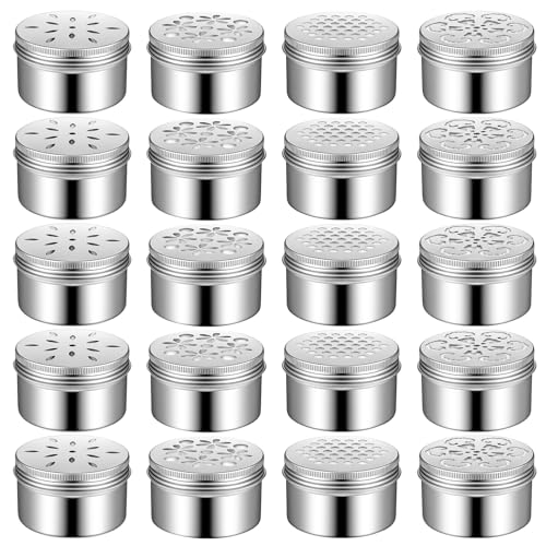 20 PCS 4oz/120ml Empty Scent Beads Storage Container with Hollow Lids Refillable Clear Small Plastic Jars Potpourri Holder for Aromatherapy Gel Air Freshener Vent Scents for Home (20 PCS 120ml)