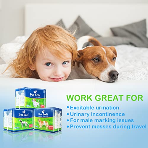Pet Soft Disposable Male Wrap Dog Diaper,12Pcs,Xs #TOP5