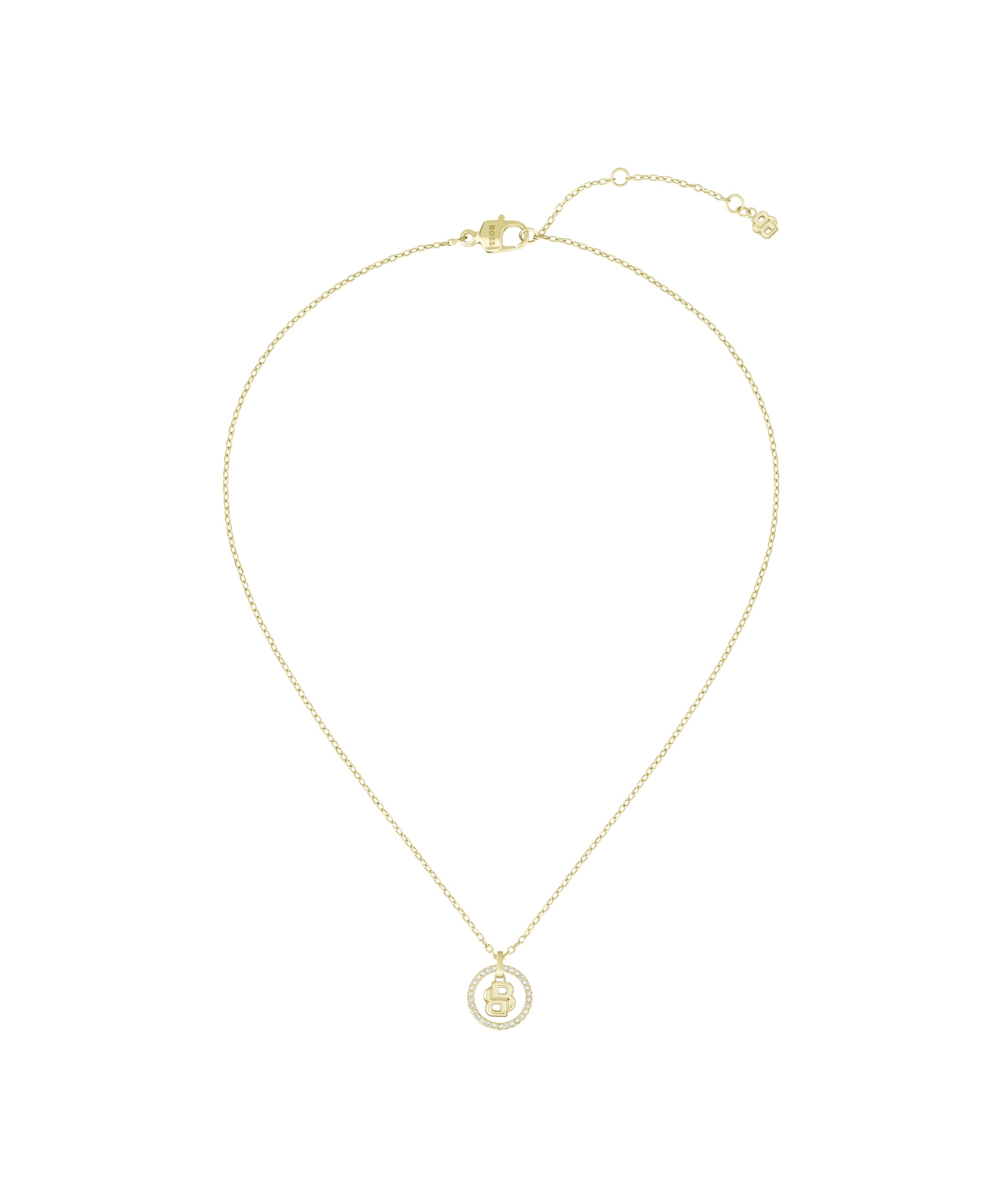 Boss Ladies Double B Divine Gold Ip Necklace