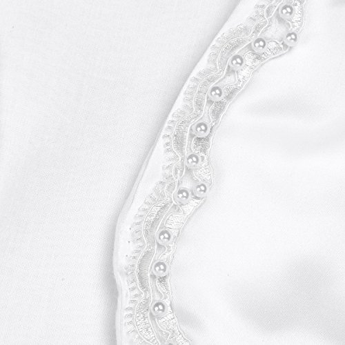 FEESHOW Girls Kids Beaded Long Sleeve Bolero Shrug Jacket Short Cardigan Wedding Flower Dress Cover ups4