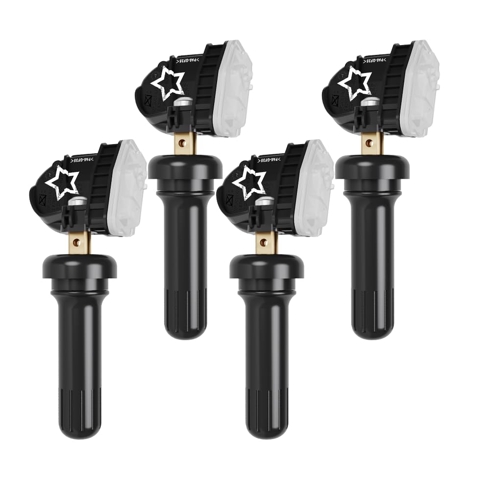 TPMS Sensor GM, Tire Pressure Monitoring System Sensor TPMS for Buick Chevy Silverado Cadillac GMC, 315mhz Tire Sensor Replaces 13598771 13598772 13586335 13581558 4-Pack