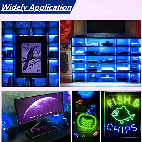 Image of Flexible Led Panel,Electroluminescent Panel Sheet EL Tape Cuttable Soft for Mask Eye Cosplay Party Decor DIY-Continuous /Slow Flash /Fast Strobe 10x10cm (blue, 10x10)