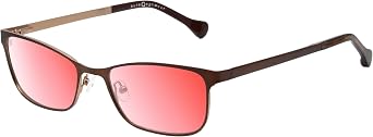 Calabria Carmen Rectangular Pink Tint FL-41 Reading Glasses Women Blue Light Sensitivity Migraine Glasses FL41 Readers