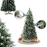 Photo Gallery lars360 albero di natale artificiale, 150 cm, in pvc e pe con supporto in legno, albero di natale realistico con neve, ideale per decorazioni natalizie Photo Gallery lars360 albero di natale artificiale, 150 cm, in pvc e pe con supporto in legno, albero di natale realistico con neve, ideale per decorazioni natalizie