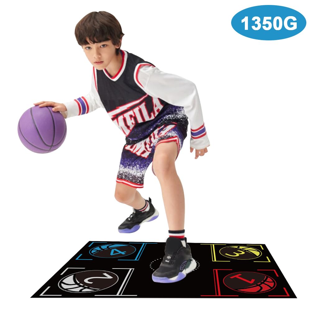 Tappetino Allenamento Basket - 105,5x76 Cm, Antiscivolo, Per Esercizi Di Palleggio E Controllo Piede - Foto 12